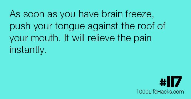 how to get rid of a brain freeze